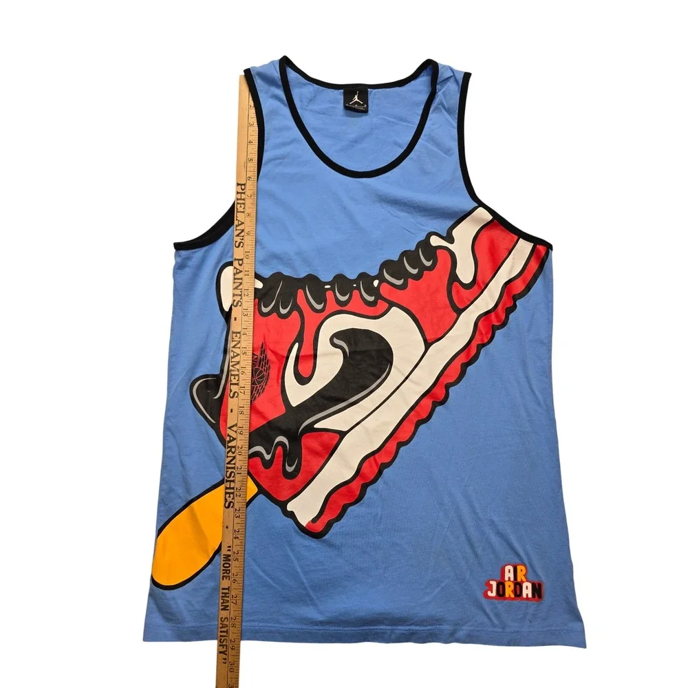 Jordan Mens Graphic Tank Top Sneaker Popsicle University Blue Red Large